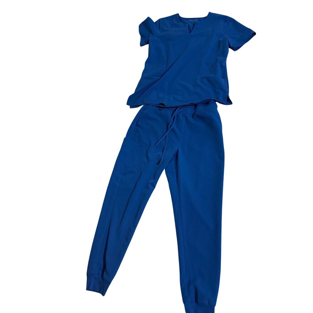 Mandala scrub set blue nurse sz S workwear medical professional lightweight